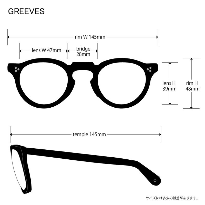 EVILACT EYEWEAR “GREEVES” - BLACK x CLEAR / GREEN LENS - CANVAS