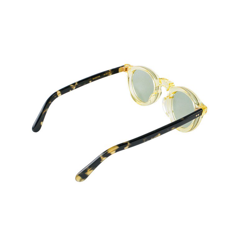 EVILACT EYEWEAR “GREEVES” - A.CLEAR x BLACK MARBLE / GREEN LENS