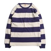TROPHY CLOTHING - WIDE BORDER L/S TEE (NAVY)