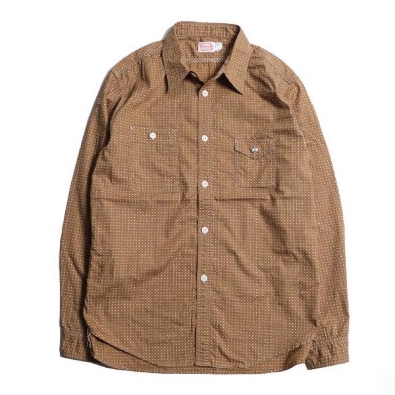 TROPHY CLOTHING - POLKA DOT STRIPE MACHINE AGE L/S SHIRT (MUSTARD) - CANVAS  CLOTHING ONLINE STORE / 39 Shimeno Kanazawa Ishikawa JAPAN 920-0059