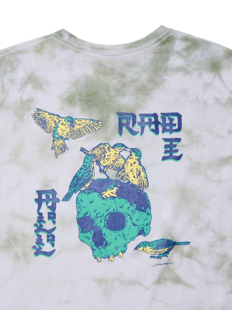 RADIALL / Suzume (CREW NECK T-SHIRT S/S) (GREEN TYE-DYE) - CANVAS