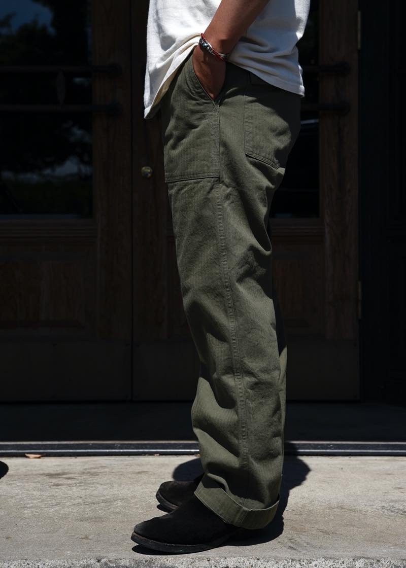 TROPHY CLOTHING - BAKER HBT PANTS (OLIVE) - CANVAS CLOTHING ONLINE STORE /  39 Shimeno Kanazawa Ishikawa JAPAN 920-0059