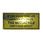 <img class='new_mark_img1' src='https://img.shop-pro.jp/img/new/icons1.gif' style='border:none;display:inline;margin:0px;padding:0px;width:auto;' />EVILACT / DON'T MOTORCYCLE Sticker.(Yellow)