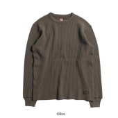 TROPHY CLOTHING - HEAVY WAFFLE MIL L/S TEE (OLIVE)