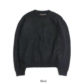 TROPHY CLOTHING - MOHAIR KNIT CREW NECK SWEATER (BLACK)