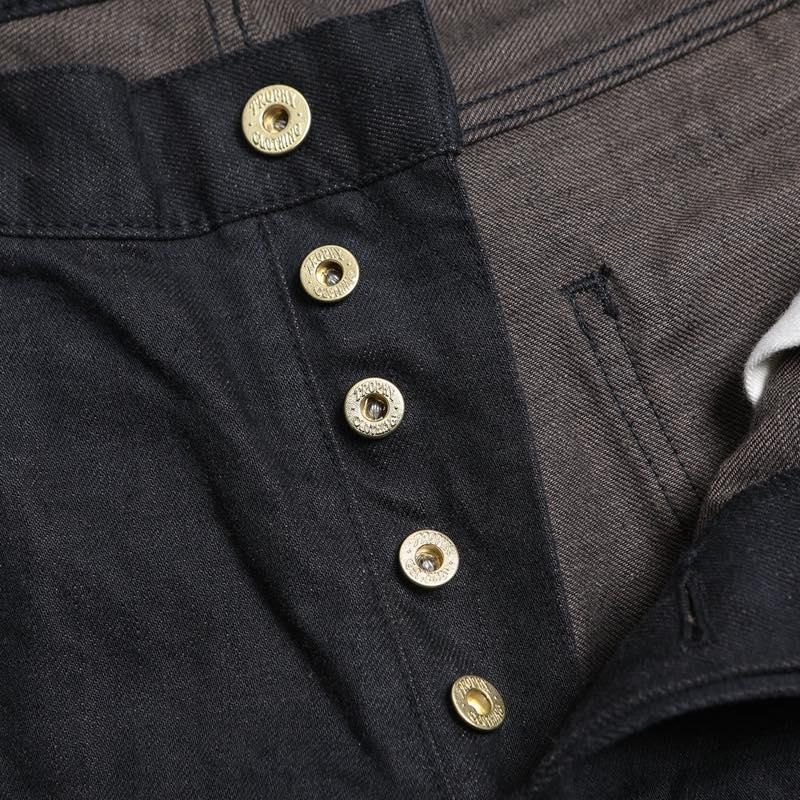 TROPHY CLOTHING - 1908 W KNEE NARROW BLACKIE DENIM - CANVAS