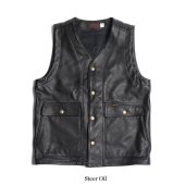 <img class='new_mark_img1' src='https://img.shop-pro.jp/img/new/icons1.gif' style='border:none;display:inline;margin:0px;padding:0px;width:auto;' />TROPHY CLOTHING - RANCHER STEERHIDE VEST (STEER OIL)