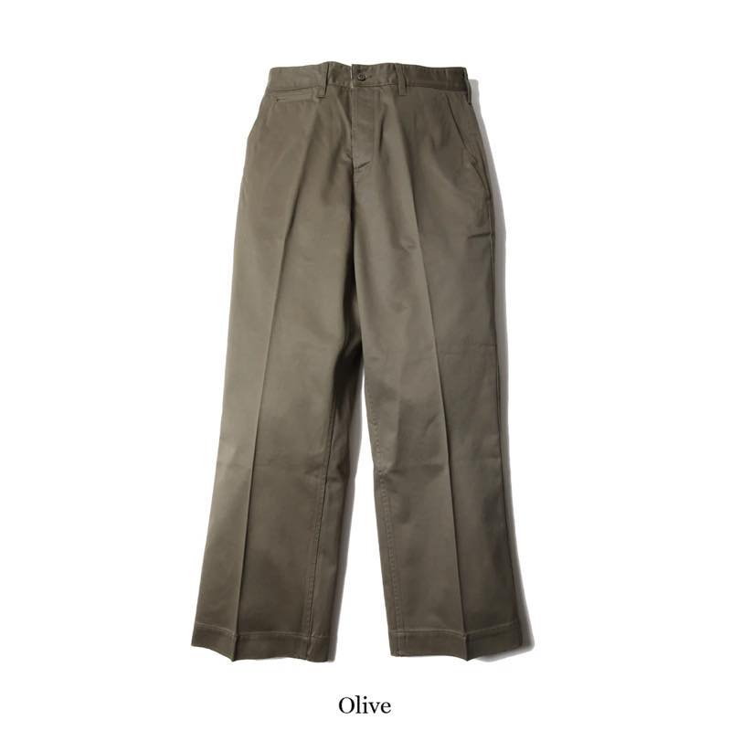 TROPHY CLOTHING - 40 CIVILIAN TROUSERS (OLIVE) - CANVAS CLOTHING ONLINE  STORE / 39 Shimeno Kanazawa Ishikawa JAPAN 920-0059