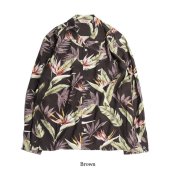 TROPHY CLOTHING - DUKE HAWAIIAN L/S SHIRT (BROWN)
