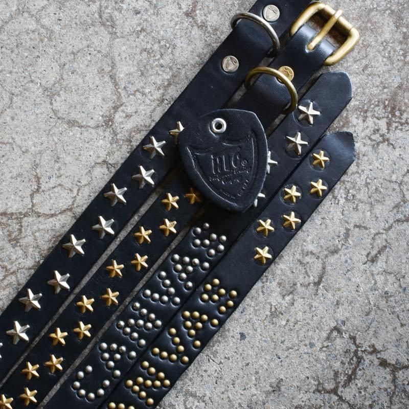 HTC x CANVAS - Narrow small stars Studded Belt(Nickel