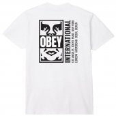 <img class='new_mark_img1' src='https://img.shop-pro.jp/img/new/icons1.gif' style='border:none;display:inline;margin:0px;padding:0px;width:auto;' />OBEY / OBEY ICON SPLIT TEE (White)