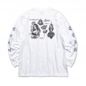 CLUCT / DUNKS L/S TEE #D .(White)