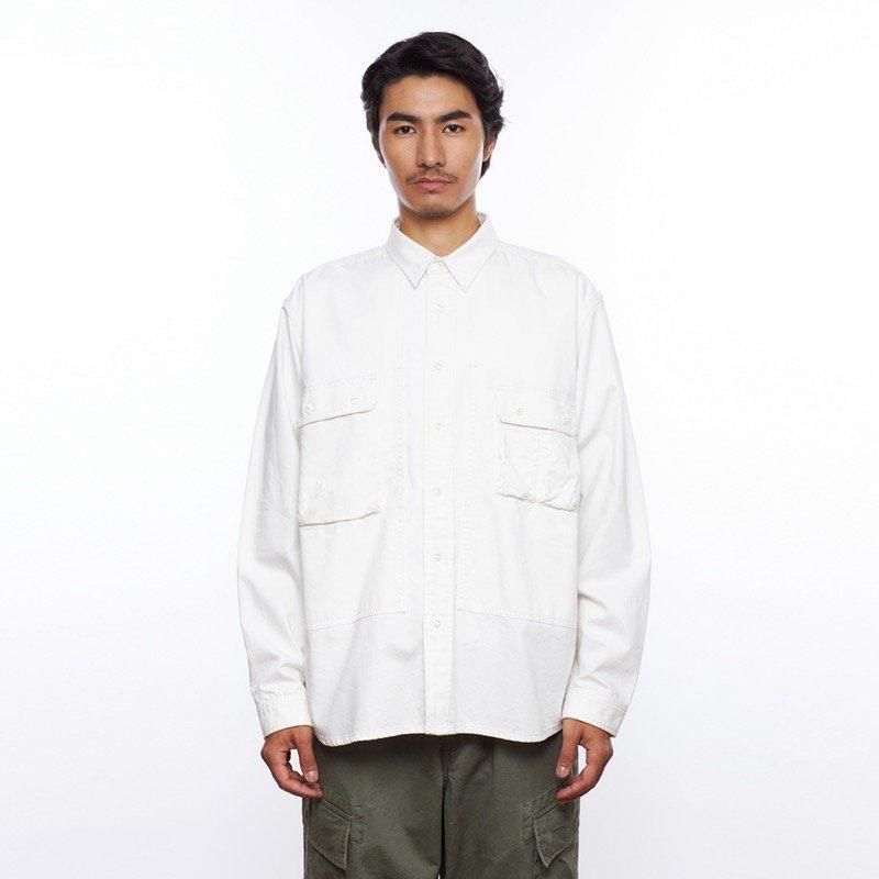 Liberaiders®︎ / UTILITY DENIM SHIRT (White) - CANVAS CLOTHING