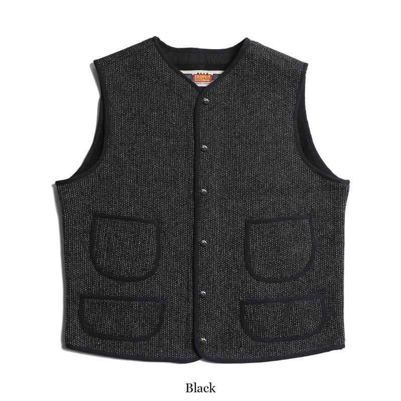 TROPHY CLOTHING - BEACH CLOTH VEST (BLACK) / TR24AW-301 - CANVAS CLOTHING  ONLINE STORE / 39 Shimeno Kanazawa Ishikawa JAPAN 920-0059