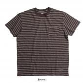 <img class='new_mark_img1' src='https://img.shop-pro.jp/img/new/icons1.gif' style='border:none;display:inline;margin:0px;padding:0px;width:auto;' />TROPHY CLOTHING - MULTI BORDER S/S TEE (BROWN) / TR25SS-206