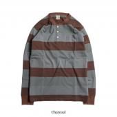 <img class='new_mark_img1' src='https://img.shop-pro.jp/img/new/icons1.gif' style='border:none;display:inline;margin:0px;padding:0px;width:auto;' />TROPHY CLOTHING - OD 3COLOR HENLEY WIDE BORDER L/S TEE (CHARCOAL) / TR25AW-201