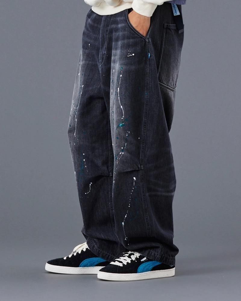 Liberaiders®︎ / DENIM SARROUEL PANTS (Black) - CANVAS