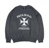 <img class='new_mark_img1' src='https://img.shop-pro.jp/img/new/icons50.gif' style='border:none;display:inline;margin:0px;padding:0px;width:auto;' />HWZN.MFG.CO. / IRONCROSS CREWNECK SWEAT SHIRT (Charcoal)