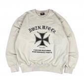 <img class='new_mark_img1' src='https://img.shop-pro.jp/img/new/icons1.gif' style='border:none;display:inline;margin:0px;padding:0px;width:auto;' />HWZN.MFG.CO. / IRONCROSS CREWNECK SWEAT SHIRT (Natural)