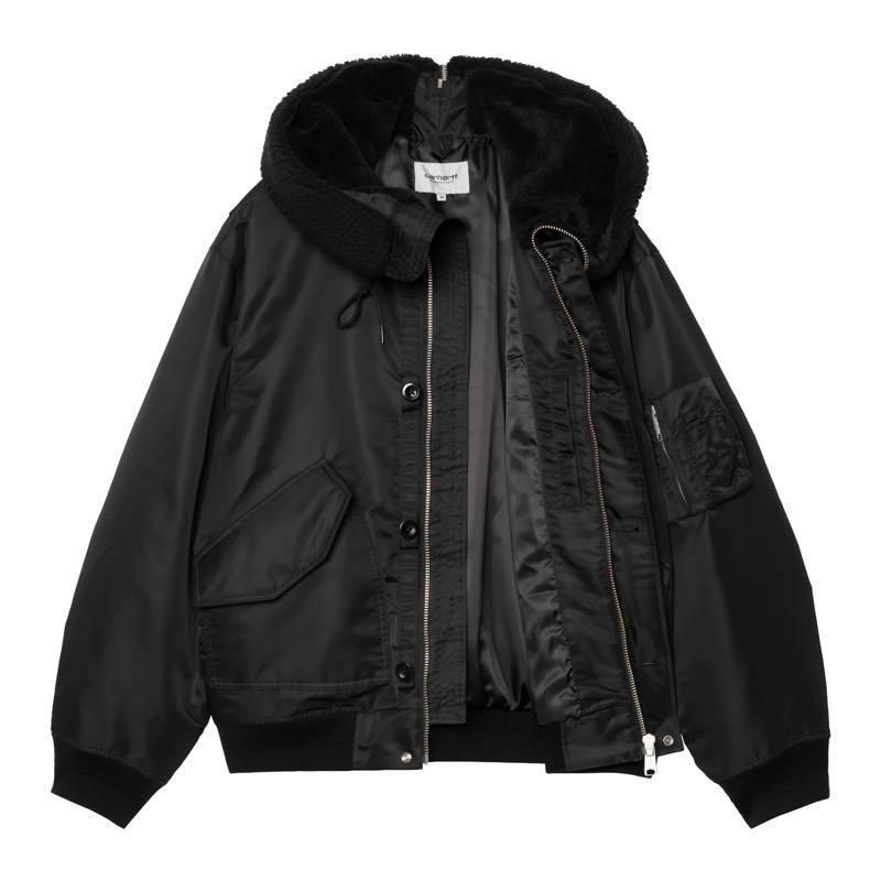 Carhartt WIP HOODED OLTERA BOMBER カーハート Carhartt WIP / HOODED OLTERA BOMBER (Black / Black) - CANVAS
