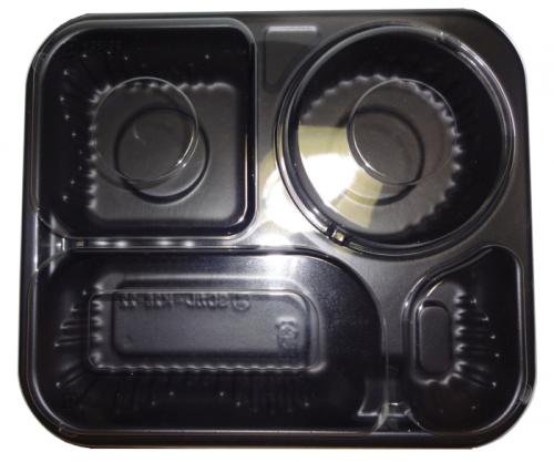 カレー容器 SDカレーK26-22BK 黒 蓋付セット(50枚入) 外嵌合 パスタ容器 惣菜容器 業務用お弁当容器 -  onlinepac（オンラインパック）