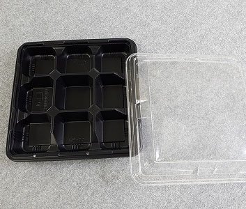 弁当容器 KF-80黒透明蓋セット（50枚入） - onlinepac（オンラインパック）