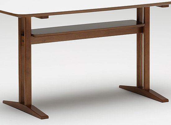 カリモク60+ カフェテーブル1200ホワイト/ウォールナット色 | Plain Table