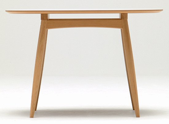 カリモク60+ Dテーブルホワイト/ピュアビーチ色 | Plain Table