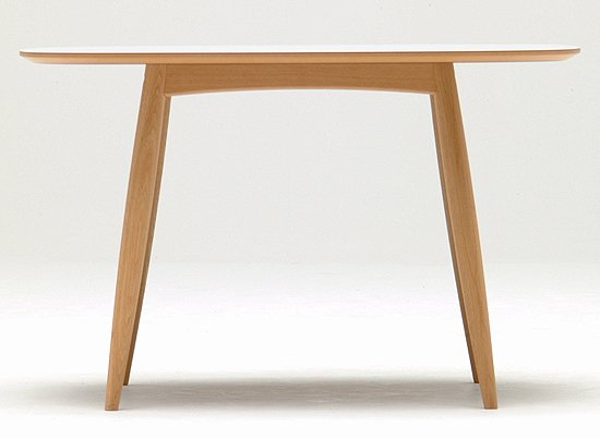 カリモク60+ Dテーブルホワイト/ピュアビーチ色 | Plain Table