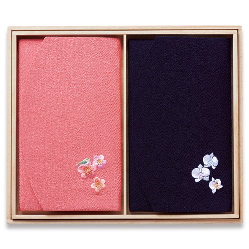 金封ふくさ 刺繍ちりめん 令和セット（蘭・梅） - 叙勲・褒章・叙位ショップ