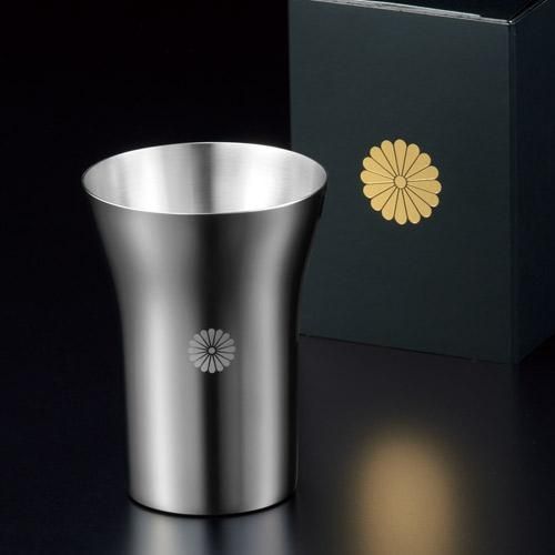 トリコロール 全部ピンク54個 ステンレスマグ 叙勲記念品 菊紋入