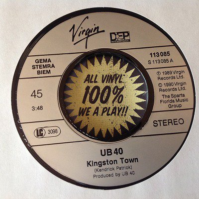 UB40 / KINGSTON TOWN (7inch german 彫盤） - charlie's record 