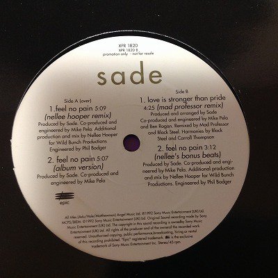 Sade / Love is stronger than pride mad professor mix (12inch promo