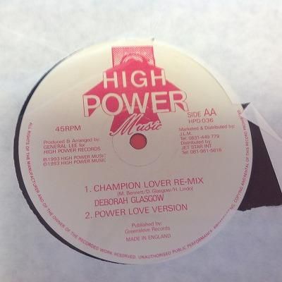 Deborah glasgow / champion lover re-mix (uk 12inch org