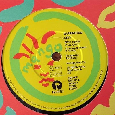Barrington Levy / Don't Throw It All away (7inch uk