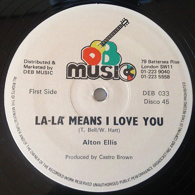 Alton ellis / La la means I love you (12inch uk DEB org