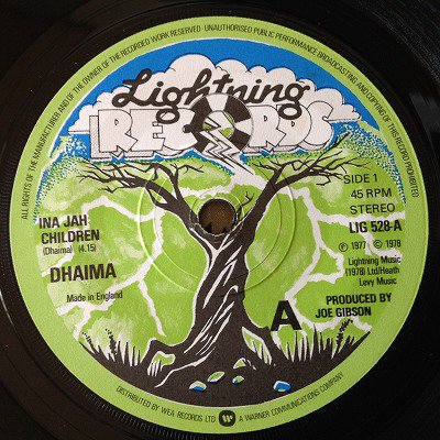 Dhaima / ina jah children (7inch uk org) - charlie's record