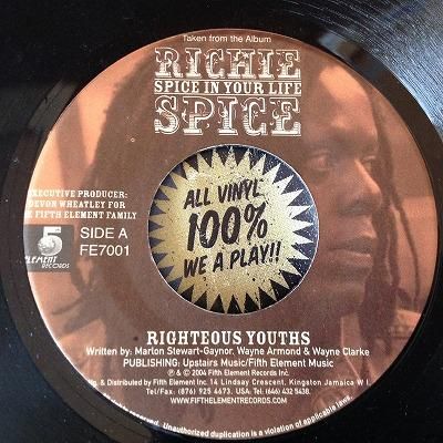Richie Spice – Youths A So Cold – Vinyl (7