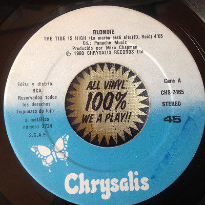 blondie the tide 人気 is high レコード