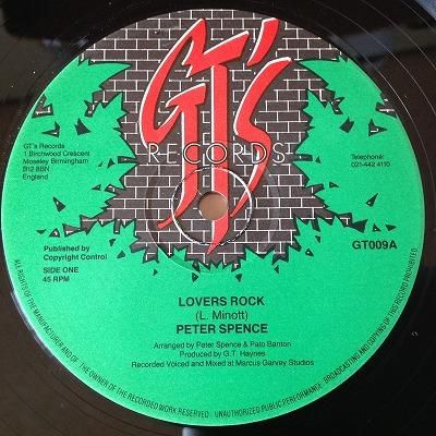 Peter spence / Lovers rock (12 uk org) - charlie's record