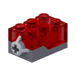 54930c01レゴLEDライト付ブロック2×3×1-1/3ランスレッド - レゴパーツ
