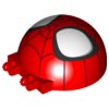 ウインドスクリーン6×6×3半球形側面に指2本(スパイダーマン)　レッド