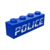 ブロック1×4(POLICE)　ブルー