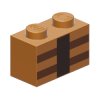 ブロック1×2(マインクラフト作業台)　ミディアムダークフレッシュ