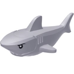 サメ(黒目/えら有)　ライトブルーイッシュグレイ