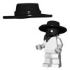 ペスト医師の帽子とマスク　ブラック＆ブラック