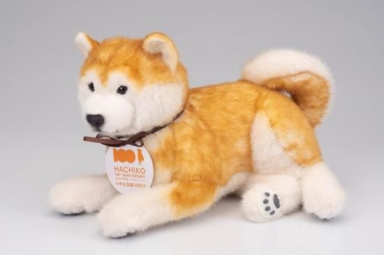 ハチ公生誕100周年記念の限定品 なでなでワンちゃん 秋田犬 HACHI ハチ