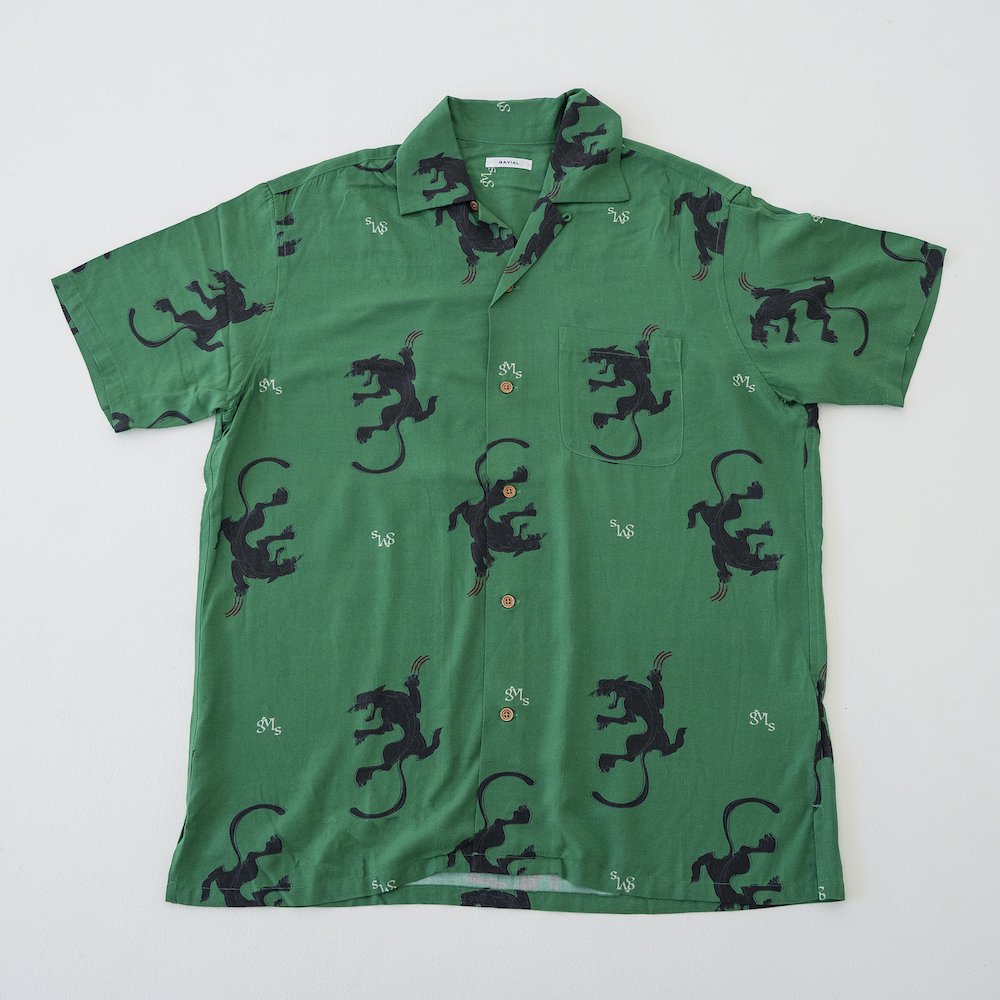 GAVIAL,s/s aloha shirts “black panther”