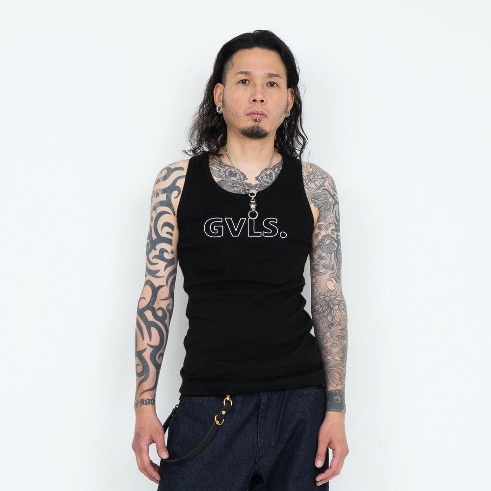 GAVIAL グラフィックタンクトップ 黒 tanktop “GVLS” | ブラックネームシリーズ - GVLS