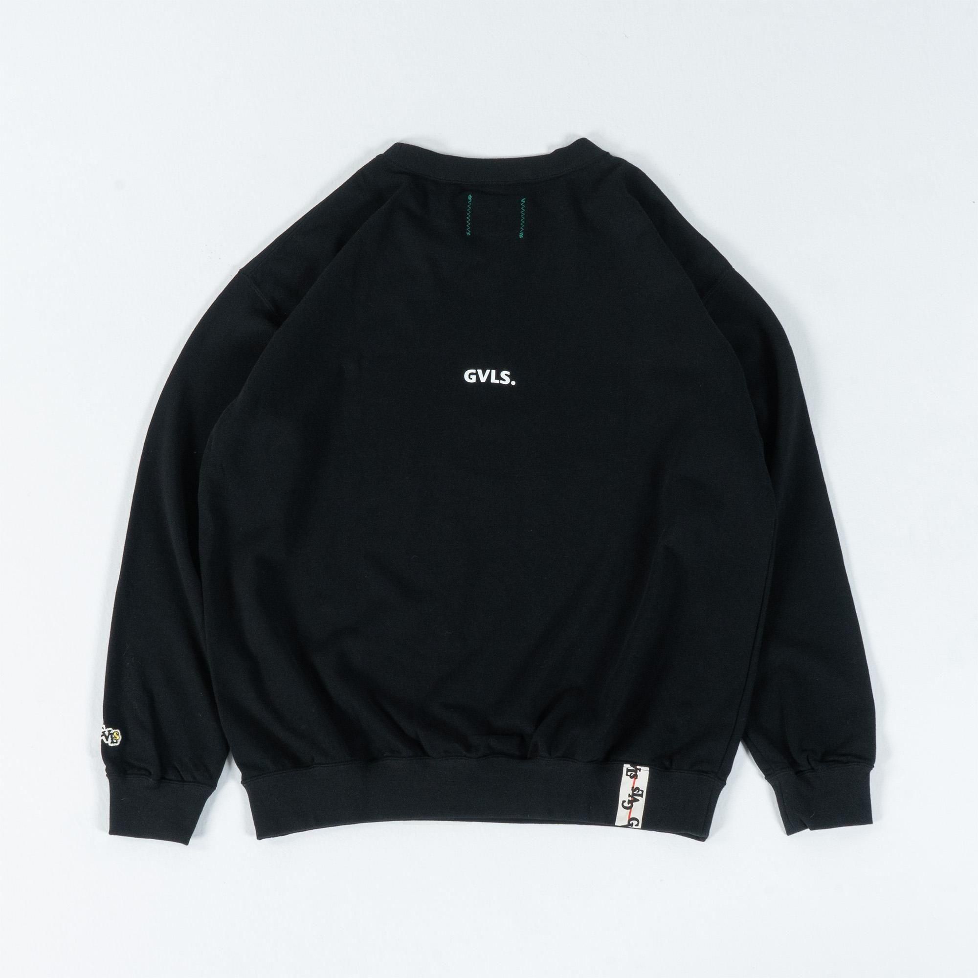 gavial ガヴィル スウェット 黒 GVLS ラウンドネックスウェット | 軽量プルオーバー - GVLS